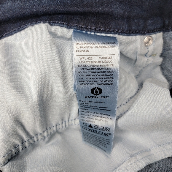 Levi's Signature Women's Blue Denim Mid Rise Skinny Jeans Sz Waist 31 Length 30 - Picture 6 of 7